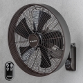 ZEVENTI - Ventilateur mural FREEZE 50W/230V d. 40 cm noir/marron + Télécommande
