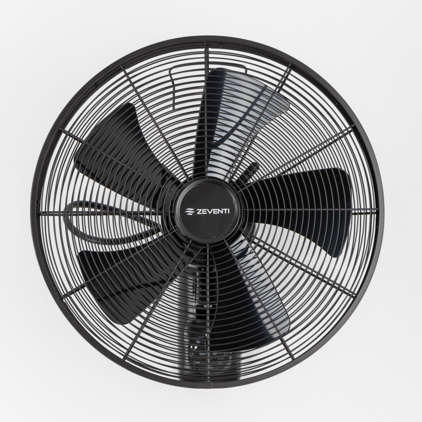ZEVENTI - Ventilateur mural FREEZE 50W/230V d. 40 cm noir + Télécommande