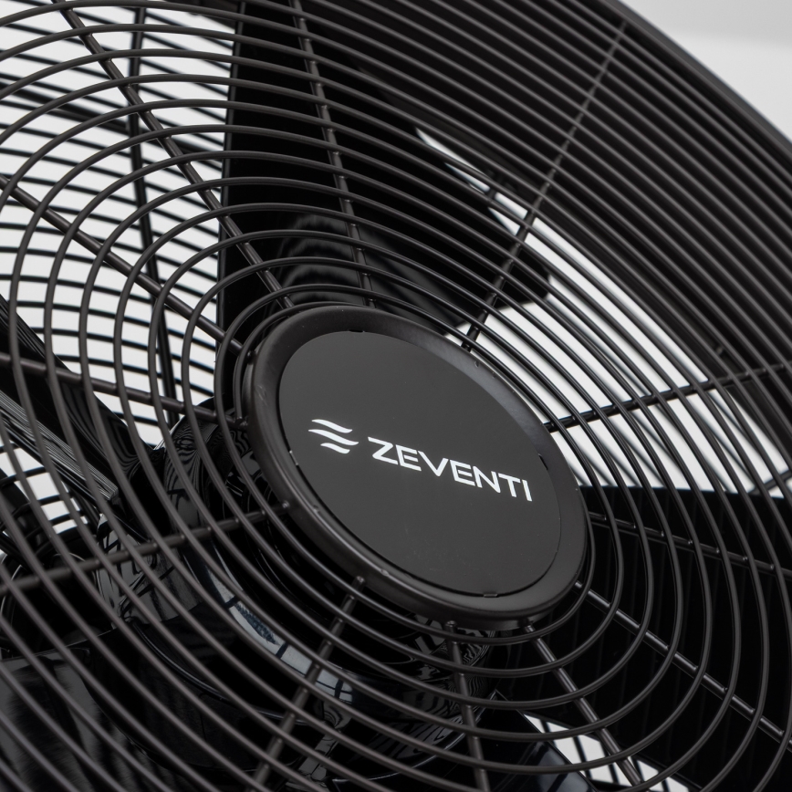 ZEVENTI - Ventilateur mural FREEZE 50W/230V d. 40 cm noir + Télécommande