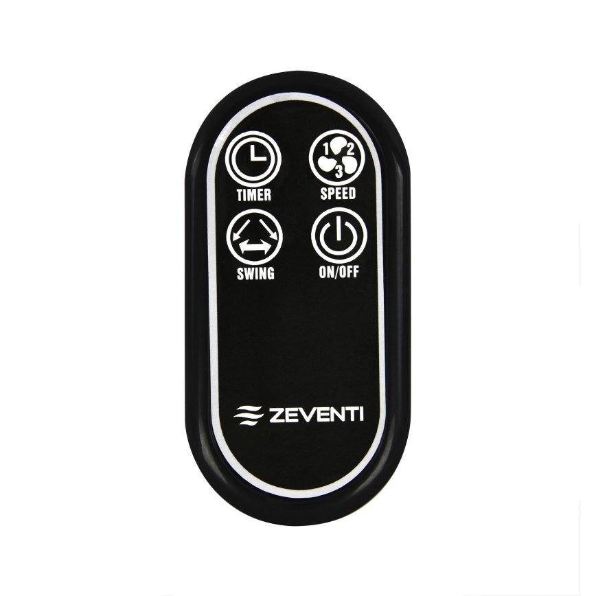 ZEVENTI - Ventilateur mural FREEZE 50W/230V d. 40 cm noir/marron + Télécommande
