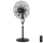 ZEVENTI - Ventilateur sur pied FLOW 55W/230V 130 cm noir + télécommande