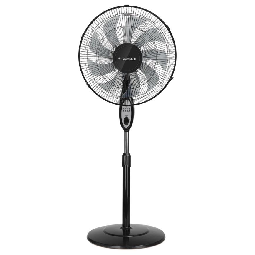 ZEVENTI - Ventilateur sur pied FLOW 55W/230V 130 cm noir + télécommande