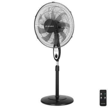 ZEVENTI - Ventilatore a piantana FLOW 55W/230V 130 cm nero + telecomando