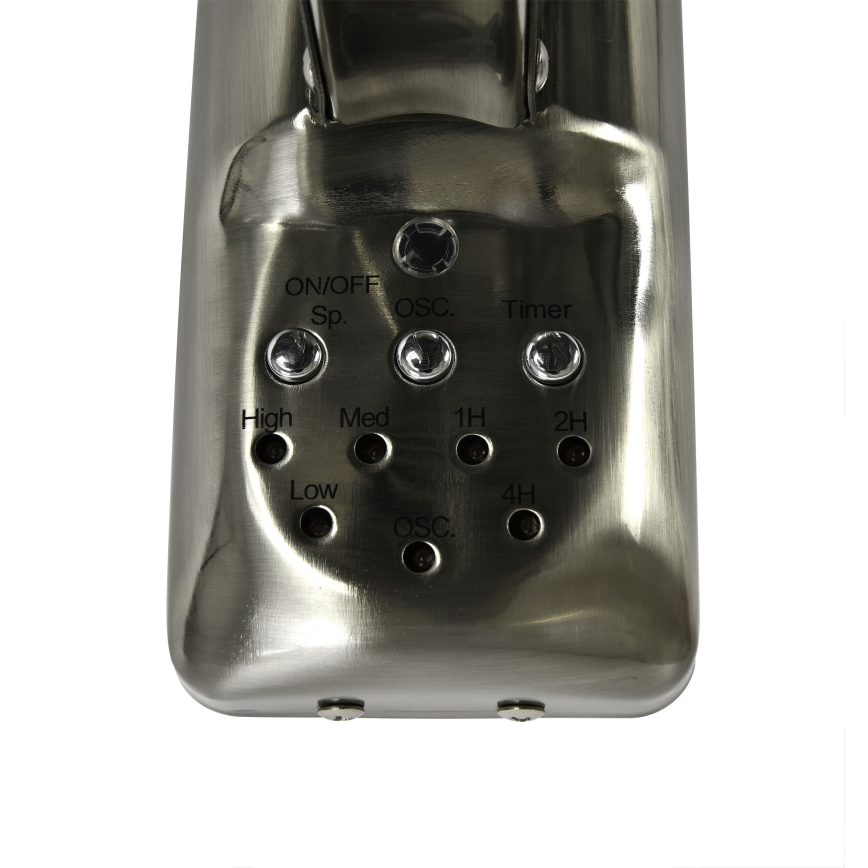 ZEVENTI - Ventilatore da parete FREEZE 50W/230V diametro 40 cm cromo opaco + telecomando