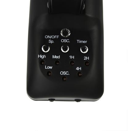 ZEVENTI - Ventilatore da parete FREEZE 50W/230V diametro 40 cm nero + telecomando