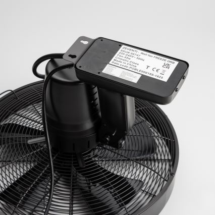 ZEVENTI - Ventilatore da parete FREEZE 50W/230V diametro 40 cm nero + telecomando