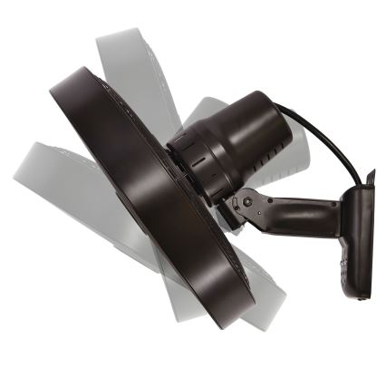 ZEVENTI - Ventilatore da parete FREEZE 50W/230V diametro 40 cm nero/marrone + telecomando