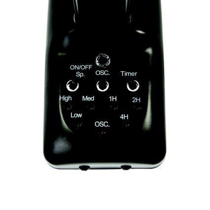 ZEVENTI - Ventilatore da parete FREEZE 50W/230V diametro 40 cm nero/marrone + telecomando