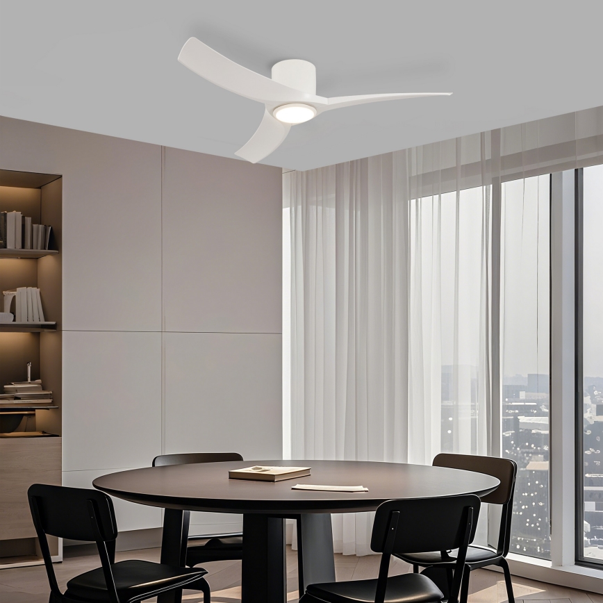 ZEVENTI - Ventilatore da soffitto dimmerabile ORBITO LED/24W/230V 3000/4000/6000K Wi-Fi Tuya bianco + telecomando