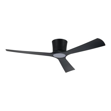 ZEVENTI - Ventilatore da soffitto con luce LED dimmerabile AUREX LED/24W/230V 3000/4000/6000K Wi-Fi Tuya nero + telecomando