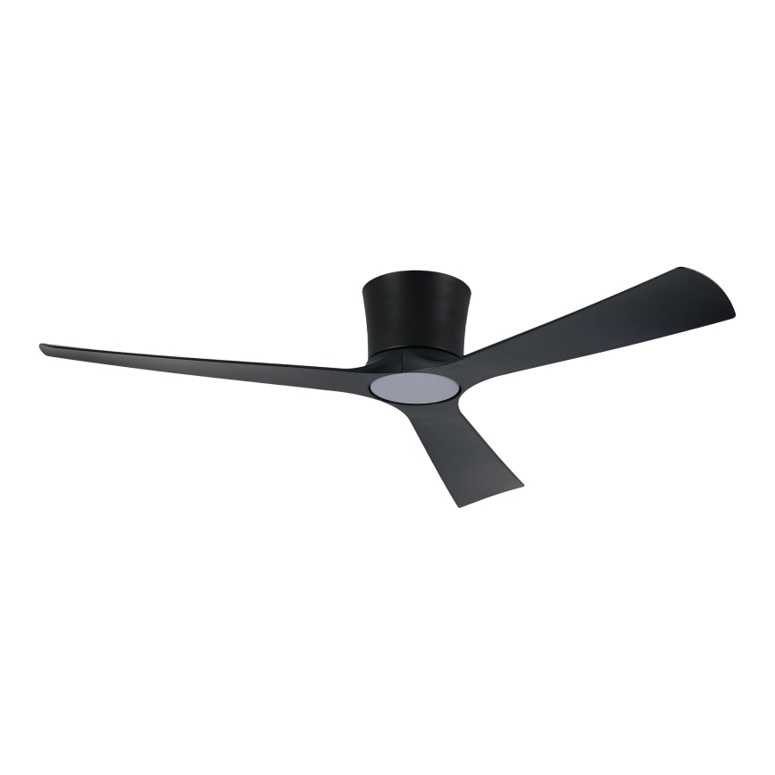 ZEVENTI - Ventilatore da soffitto con luce LED dimmerabile AUREX LED/24W/230V 3000/4000/6000K Wi-Fi Tuya nero + telecomando