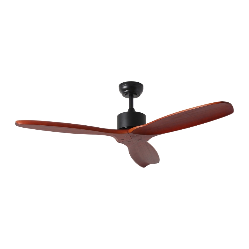 ZEVENTI - Ventilatore da soffitto CUENCA Wi-Fi Tuya nero/quercia + telecomando