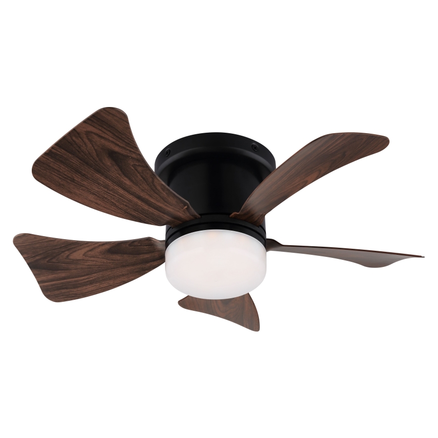 ZEVENTI - Ventilatore da soffitto dimmerabile a LED MUNDAKA LED/10W/230V 3000-6500K marrone + telecomando