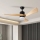 ZEVENTI - Ventilatore da soffitto dimmerabile a LED NATURITO LED/18W/230V 3000-6000K Wi-Fi Tuya nero/quercia + telecomando