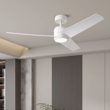ZEVENTI - Ventilatore da soffitto dimmerabile a LED ORVIETO LED/18W/230V 3000-6000K Wi-Fi Tuya bianco + telecomando