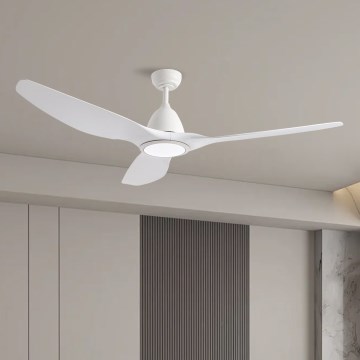 ZEVENTI - Ventilatore da soffitto dimmerabile a LED URBINO LED/20W/230V 3000-6000K Wi-Fi Tuya bianco + telecomando