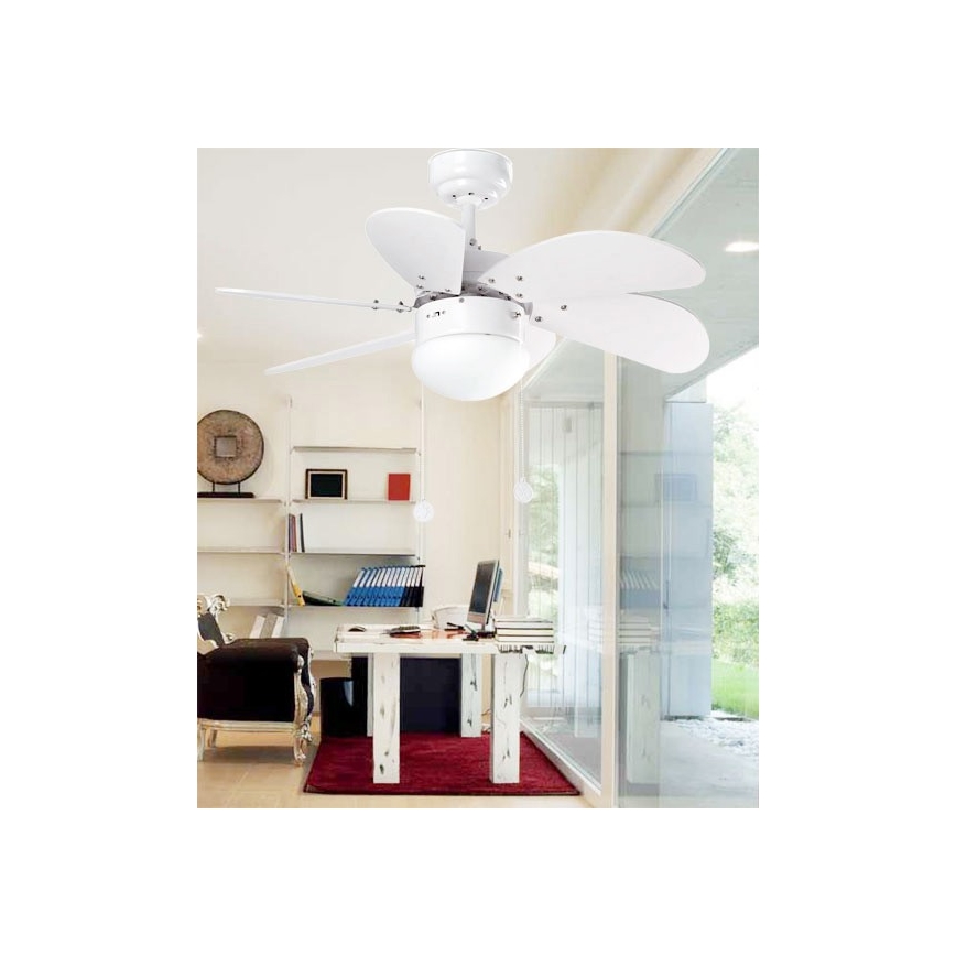 ZEVENTI - Ventilatore da soffitto FAMARA 1xE14/60W/230V bianco