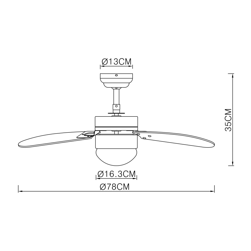 ZEVENTI - Ventilatore da soffitto FAMARA 1xE14/60W/230V bianco