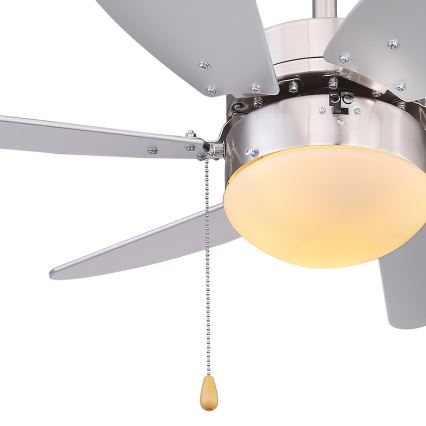 ZEVENTI - Ventilatore da soffitto FAMARA 1xE14/60W/230V grigio