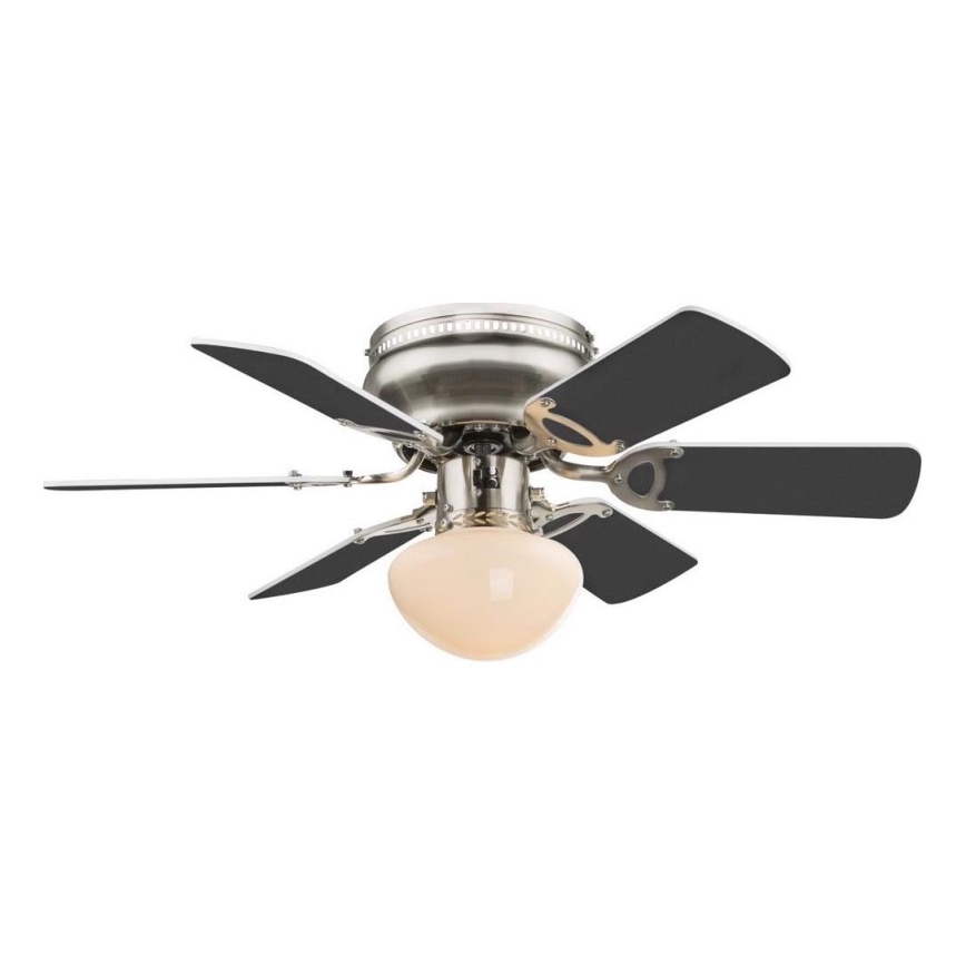 ZEVENTI - Ventilatore da soffitto GALDANA 1xE27/60W/230V grigio/bianco