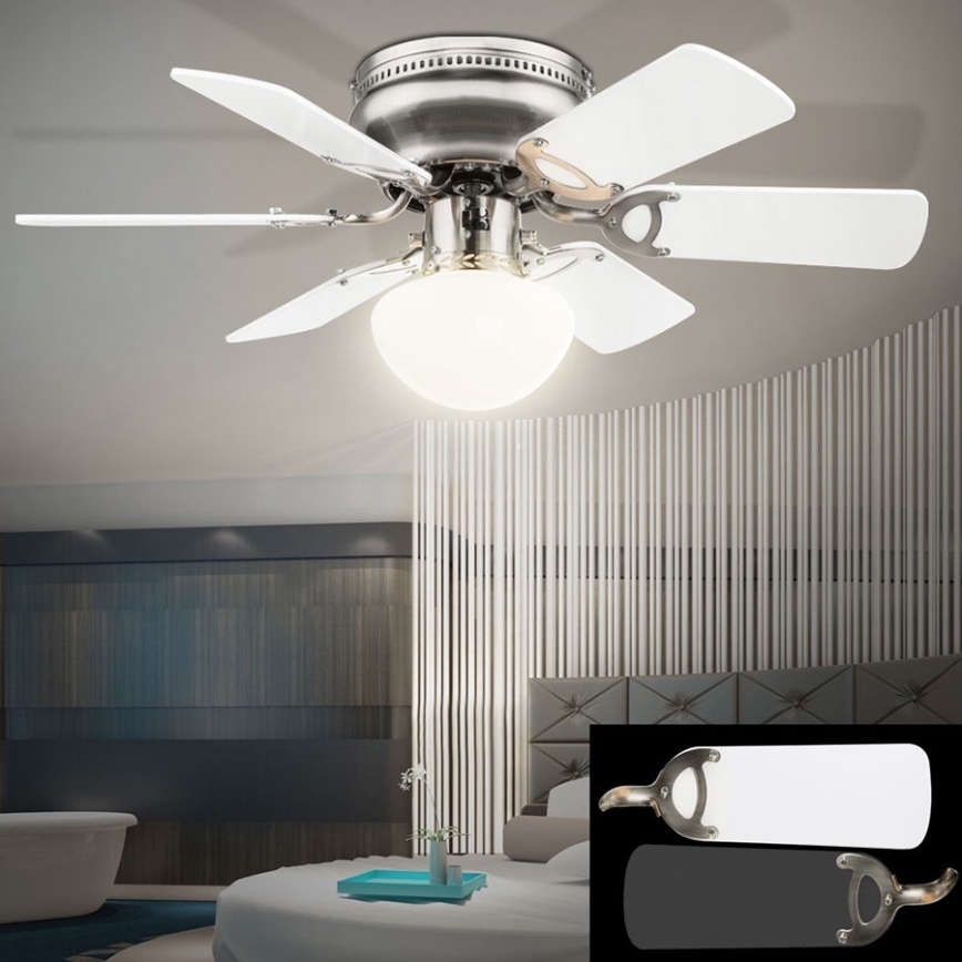 ZEVENTI - Ventilatore da soffitto GALDANA 1xE27/60W/230V grigio/bianco