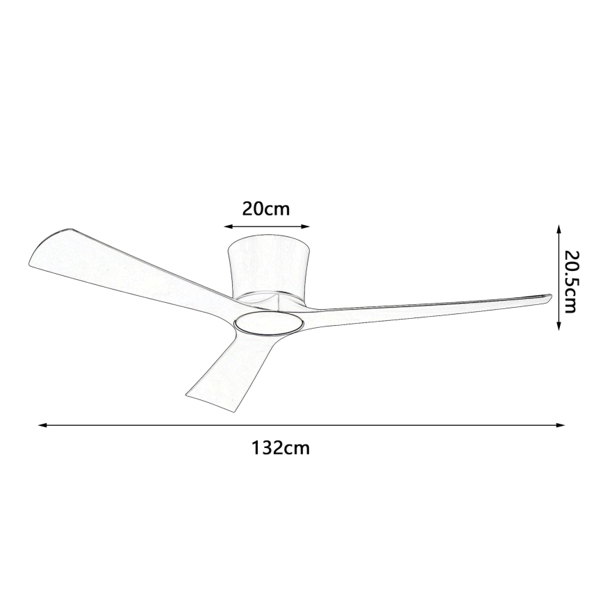 ZEVENTI - Ventilatore da soffitto LED dimmerabile AUREX LED/24W/230V 3000/4000/6000K Wi-Fi Tuya bianco + telecomando