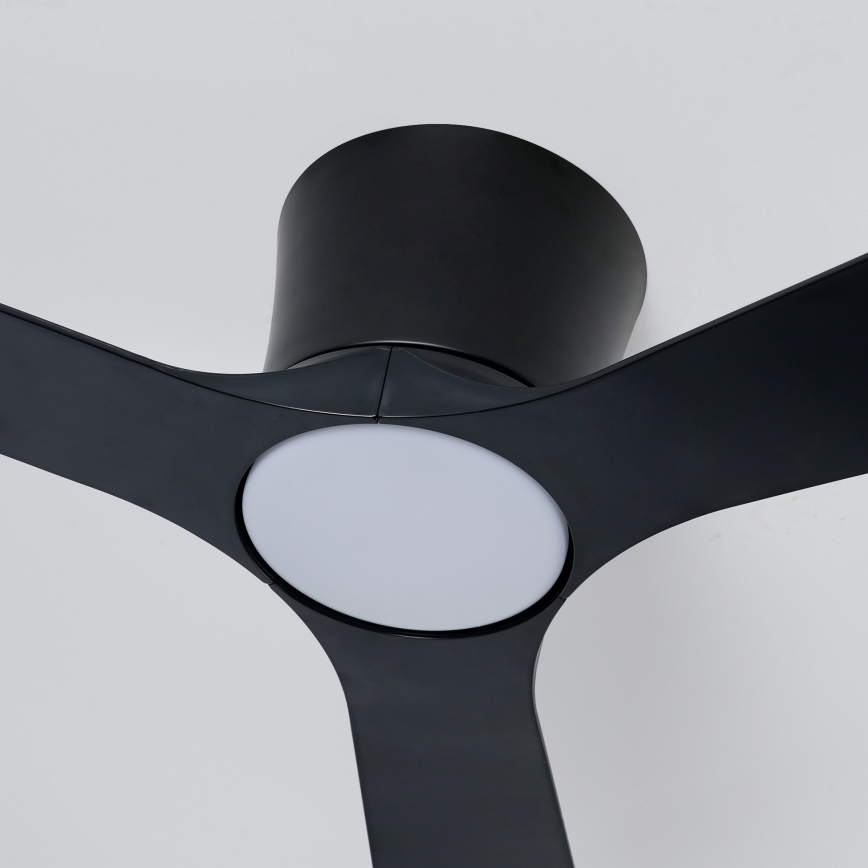 ZEVENTI - Ventilatore da soffitto LED dimmerabile AUREX LED/24W/230V 3000/4000/6000K Wi-Fi Tuya nero + telecomando