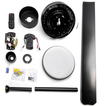 ZEVENTI - Ventilatore da soffitto dimmerabile WALKIKI LED/24W/230V 2700-6500K 165 cm nero + telecomando