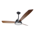 ZEVENTI - Ventilatore da soffitto LED dimmerabile ULUWATU LED/20W/230V 2700-6500K 132 cm marrone + telecomando
