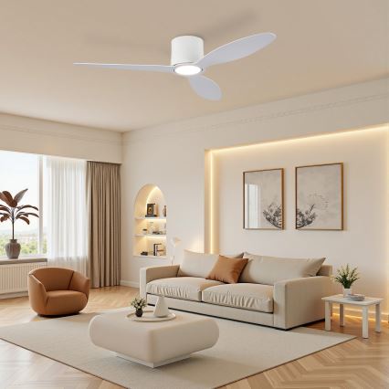 ZEVENTI - Ventilatore da soffitto LED dimmerabile VENTORA LED/24W/230V 3000/4000/6000K Wi-Fi Tuya bianco + telecomando