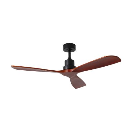 ZEVENTI - Ventilatore da soffitto LIONI Wi-Fi Tuya nero/quercia + telecomando