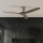 ZEVENTI - Ventilatore da soffitto SPELLO Wi-Fi Tuya cromo opaco/quercia + telecomando