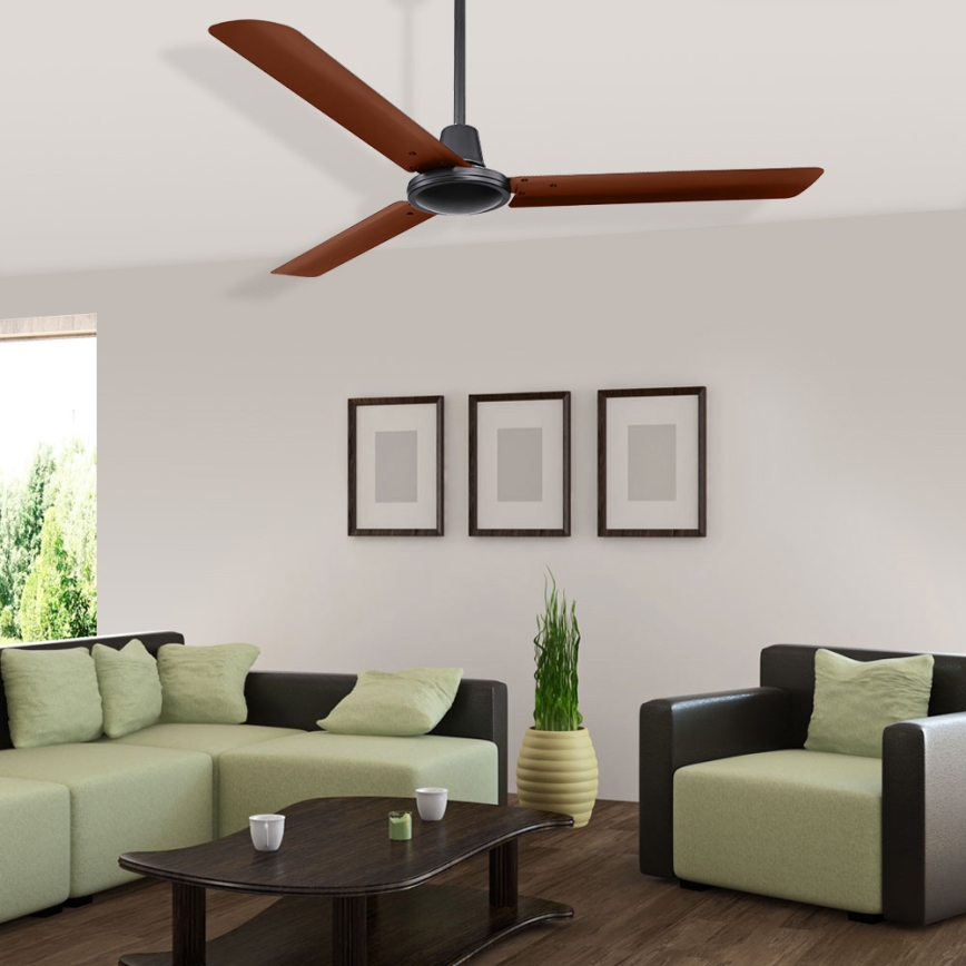 ZEVENTI - Ventilatore da soffitto TOFINO marrone