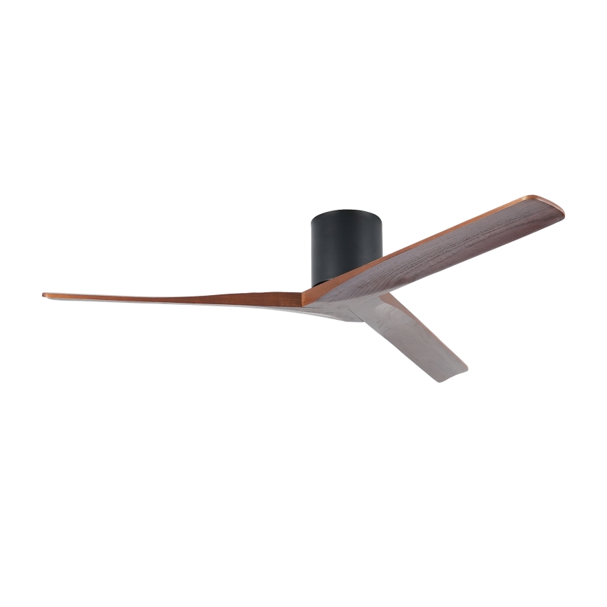 ZEVENTI - Ventilatore da soffitto VELLON Wi-Fi Tuya nero/noce + telecomando