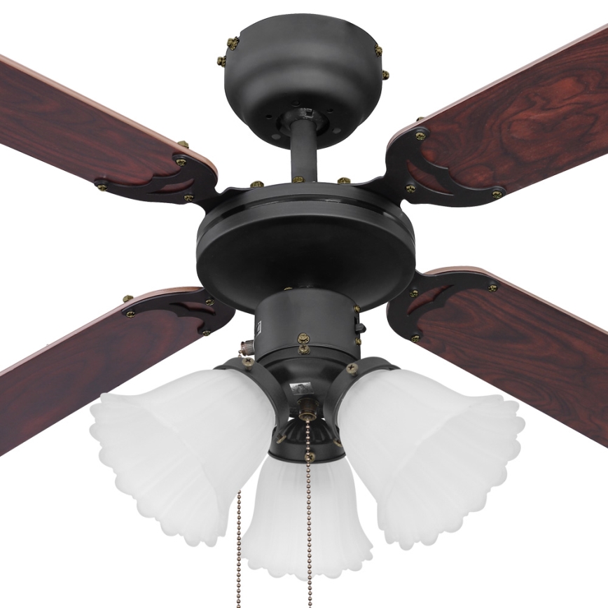 ZEVENTI - Ventilatore da soffitto ZURRIOLA 3xE27/60W/230V