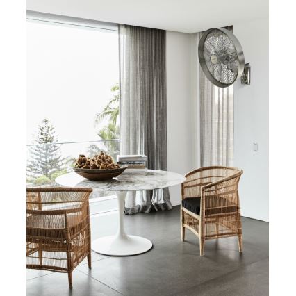 ZEVENTI - Wandventilator FREEZE 50W/230V d 40 cm matt Chrom + Fernbedienung