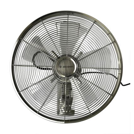 ZEVENTI - Wandventilator FREEZE 50W/230V d 40 cm matt Chrom + Fernbedienung