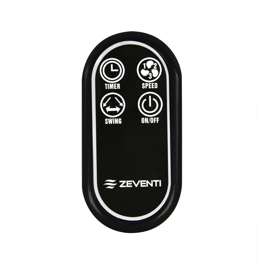ZEVENTI - Wandventilator FREEZE 50W/230V d 40 cm matt Chrom + Fernbedienung