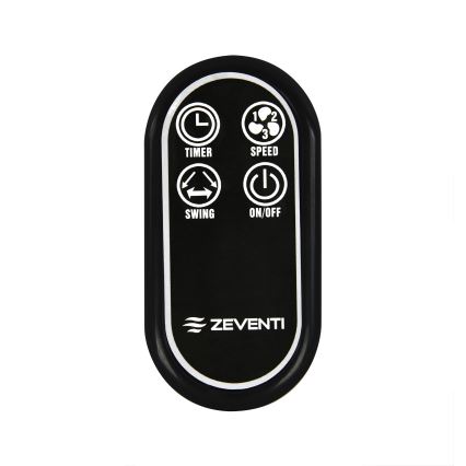 ZEVENTI - Wandventilator FREEZE 50W/230V d 40 cm schwarz + Fernbedienung