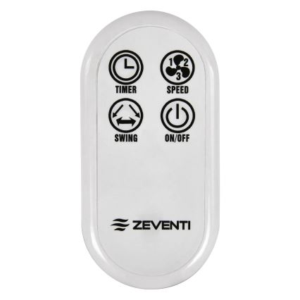 ZEVENTI - Wandventilator FREEZE 50W/230V d 40 cm weiß + Fernbedienung