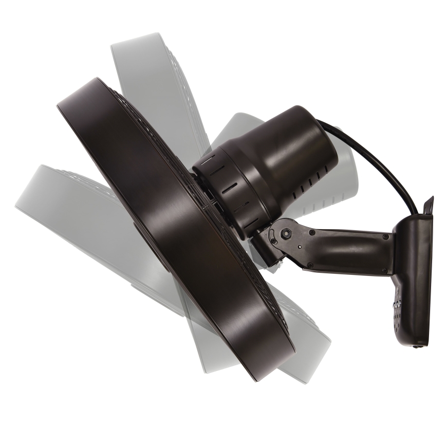 ZEVENTI - Wandventilator FREEZE 50W/230V d 40 cm schwarz/braun + Fernbedienung