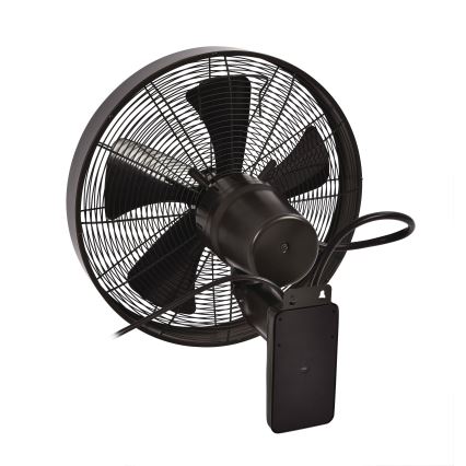 ZEVENTI - Wandventilator FREEZE 50W/230V d 40 cm schwarz/braun + Fernbedienung