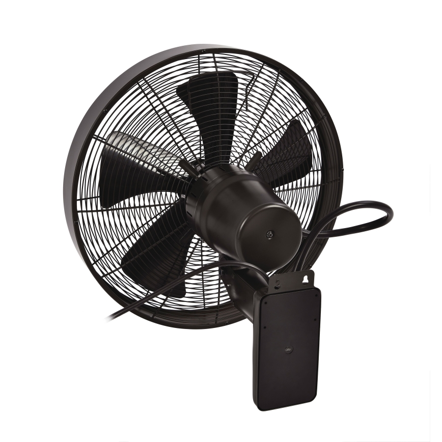 ZEVENTI - Wandventilator FREEZE 50W/230V d 40 cm schwarz/braun + Fernbedienung