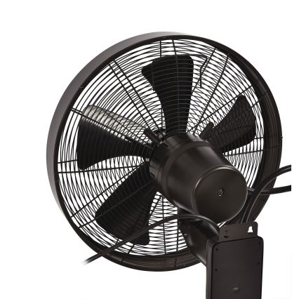 ZEVENTI - Wandventilator FREEZE 50W/230V d 40 cm schwarz/braun + Fernbedienung