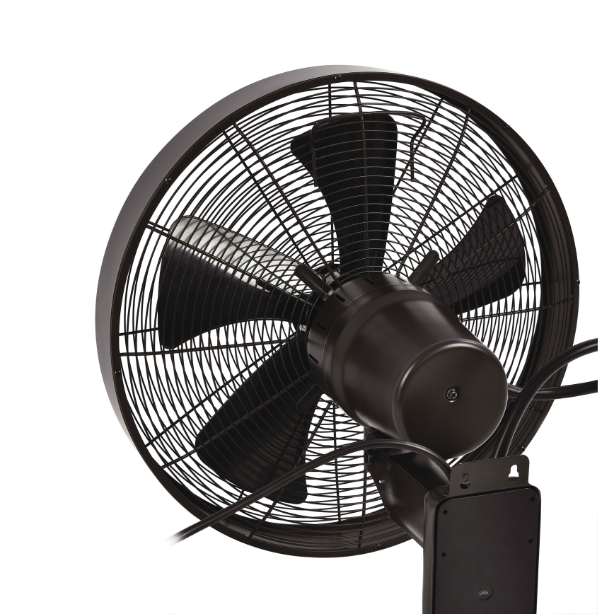 ZEVENTI - Wandventilator FREEZE 50W/230V d 40 cm schwarz/braun + Fernbedienung