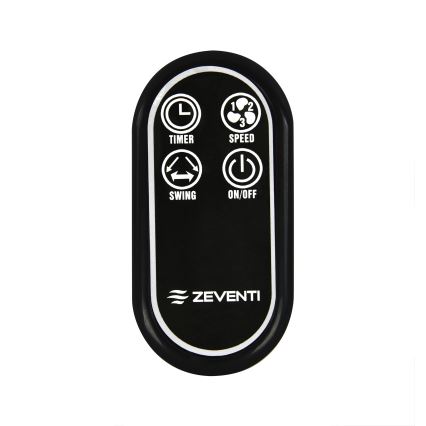 ZEVENTI - Wandventilator FREEZE 50W/230V d 40 cm schwarz/braun + Fernbedienung