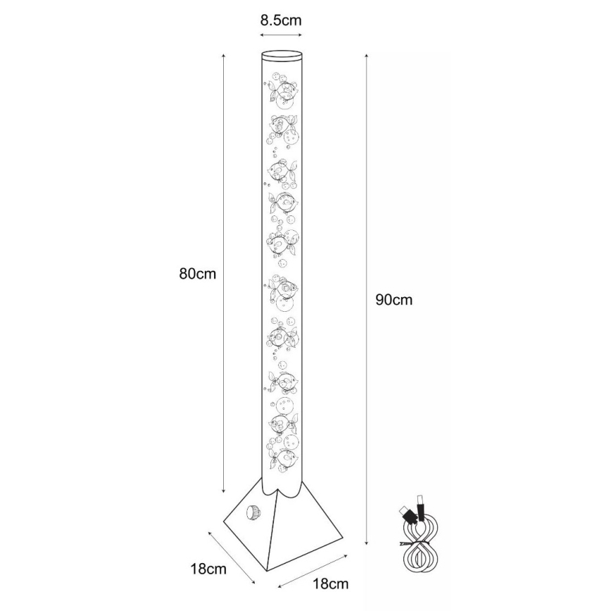 Zuma Line - LED RGB Lampada con piedistallo LED/3,6W/5V