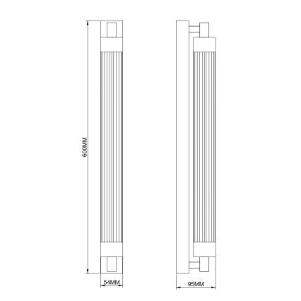 Zuma Line - Applique murale LED/14W/230V en laiton