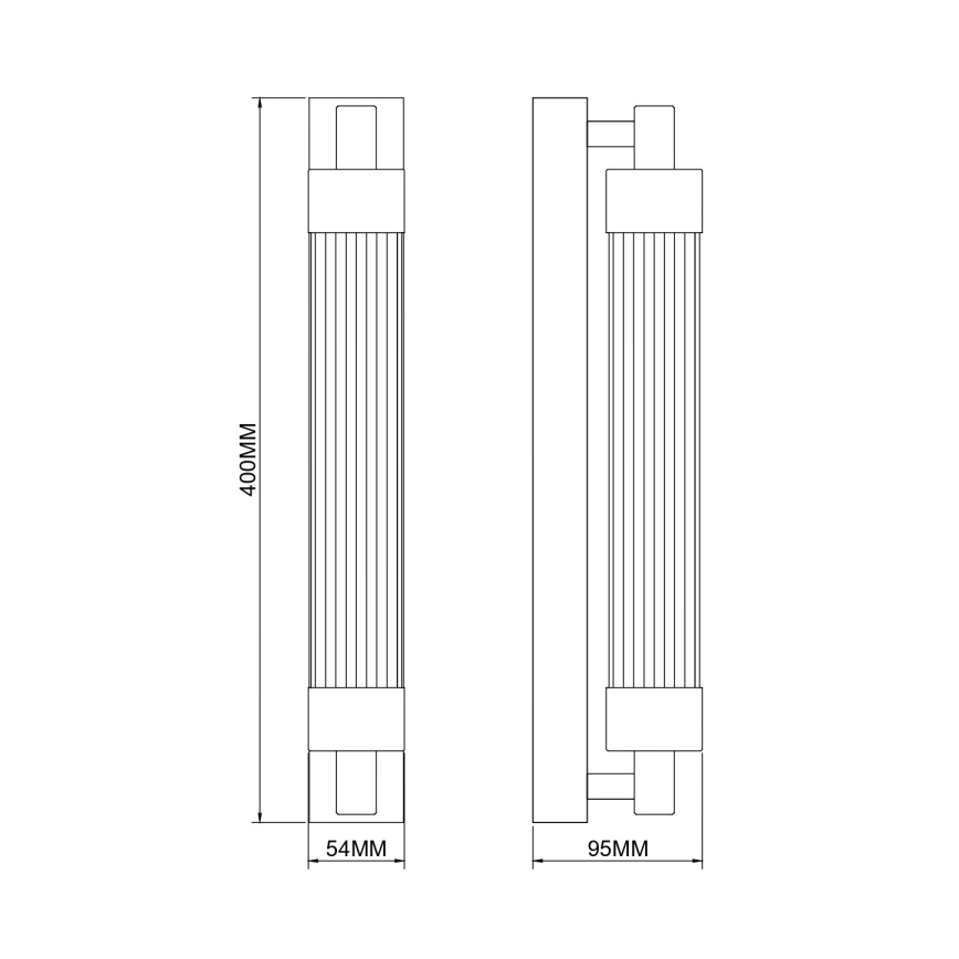 Zuma Line - Lampada da parete a LED 8W/230V nera