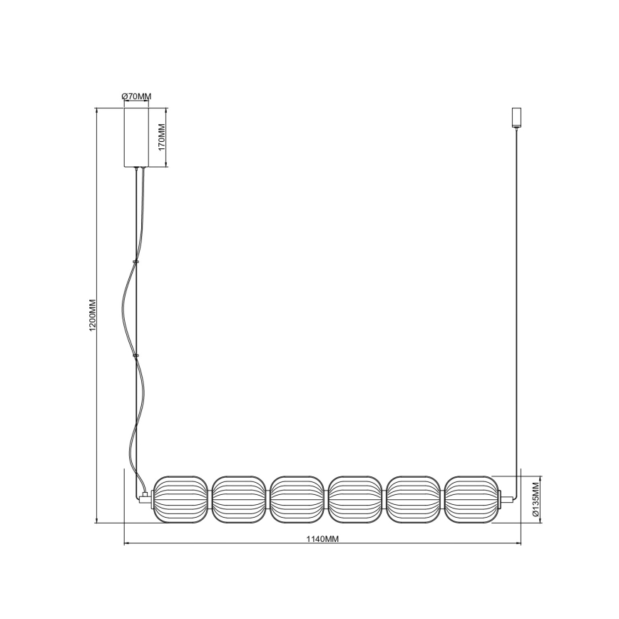 Zuma Line - LED-Pendelleuchte an Kabel LED/50W/230V gold